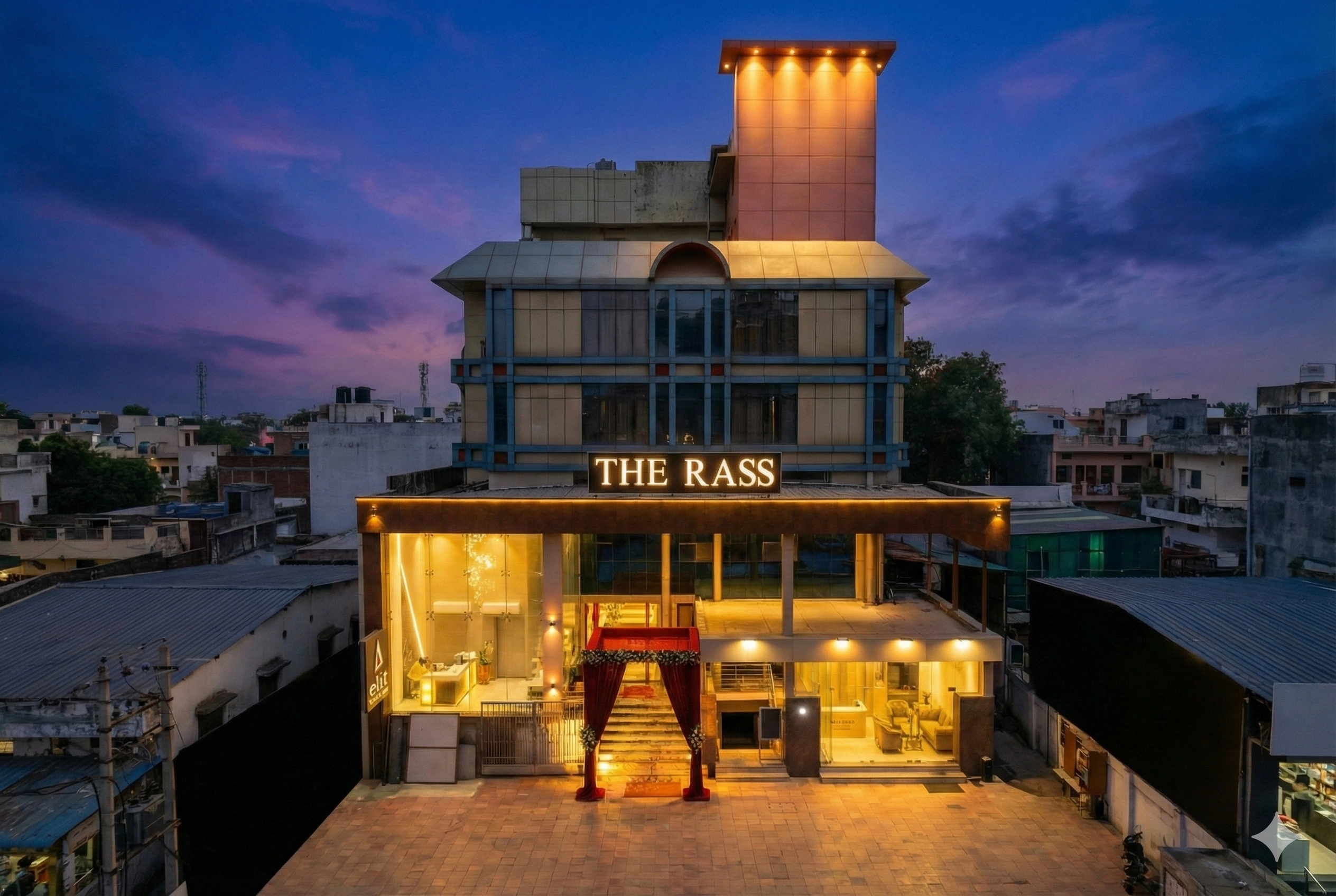View of Kanpur Civil Lines from The Rass Hotel